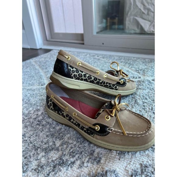 Sperry Topsider Cheetah Print Shoes - Womens size 8 - Picture 5 of 7